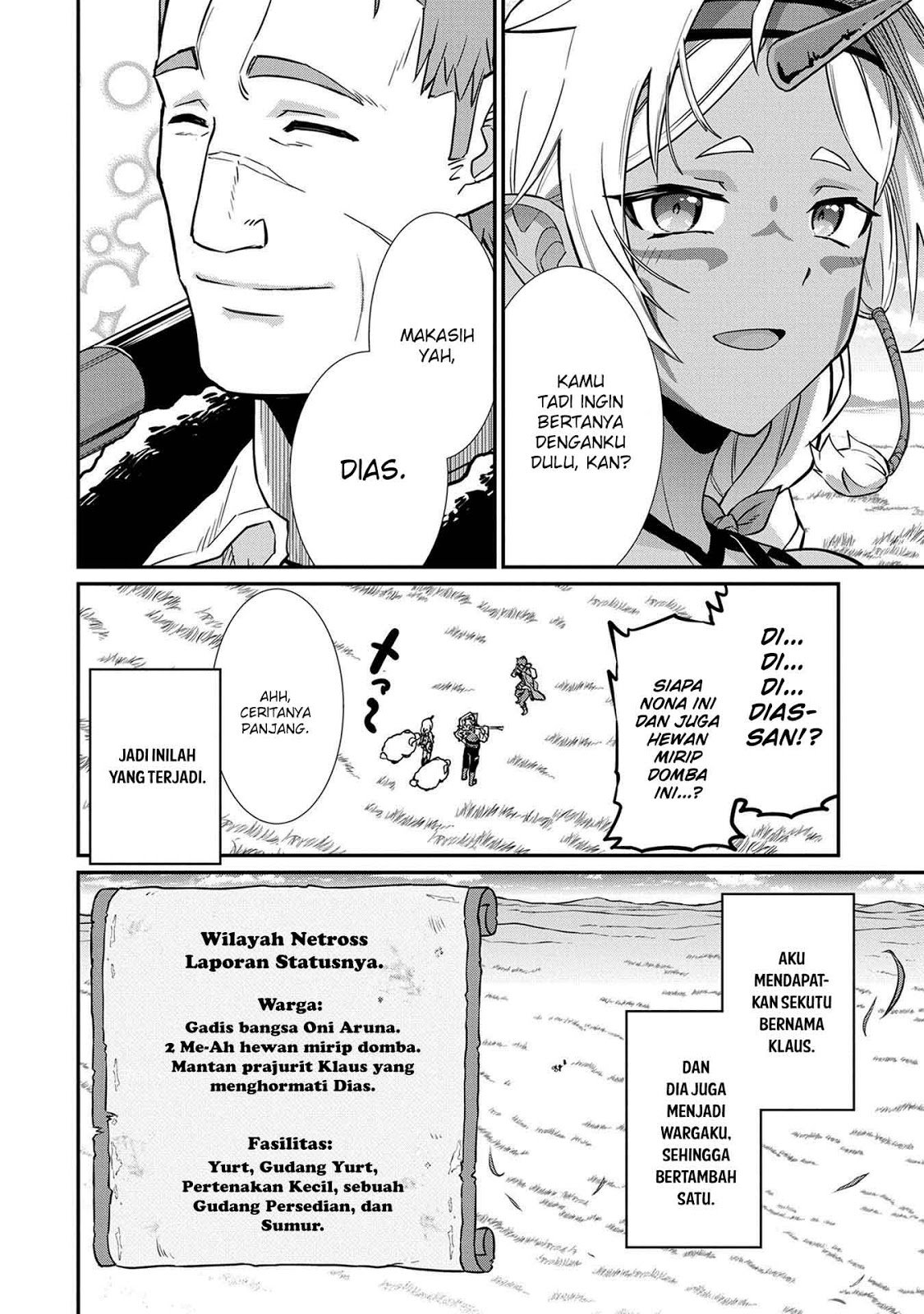 Halaman 34 dari Ryoumin 0-nin Start no Henkyou Ryoushusama Chapter 5