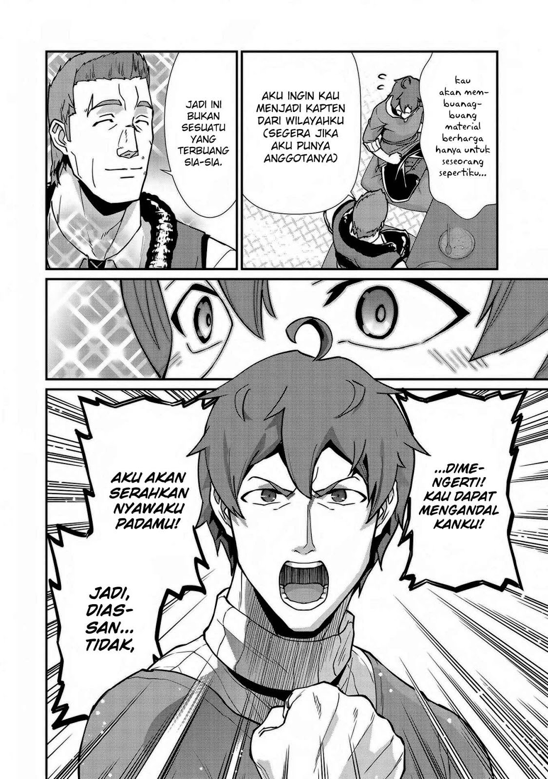 Halaman 12 dari Ryoumin 0-nin Start no Henkyou Ryoushusama Chapter 6