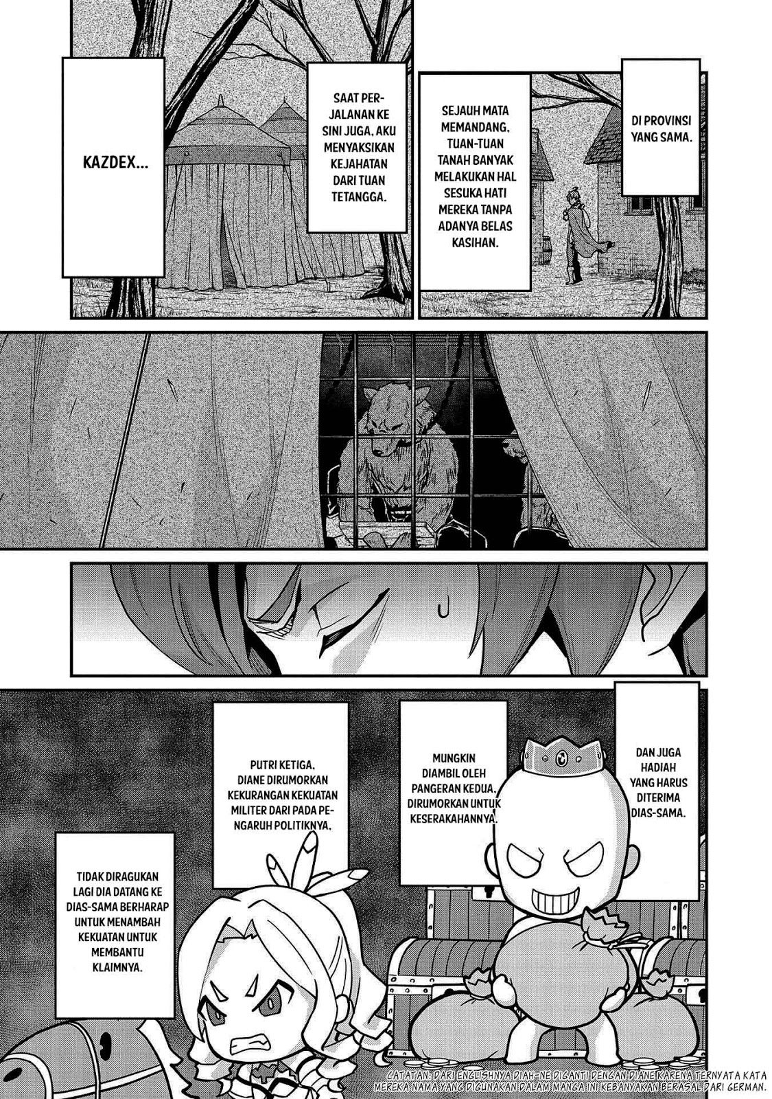 Halaman 17 dari Ryoumin 0-nin Start no Henkyou Ryoushusama Chapter 6