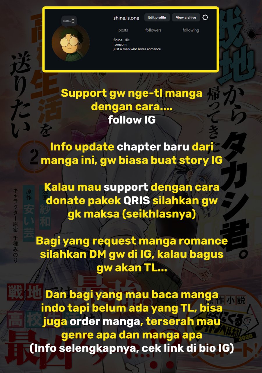 Senchi Kara Kaette kita Takashi-kun. Futsuu ni Koukou Seikatsu wo Okuritai chapter 17 halaman 39