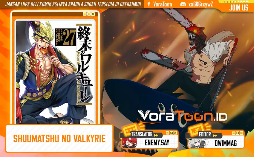 Halaman 1 dari Shuumatsu no Valkyrie Chapter 124
