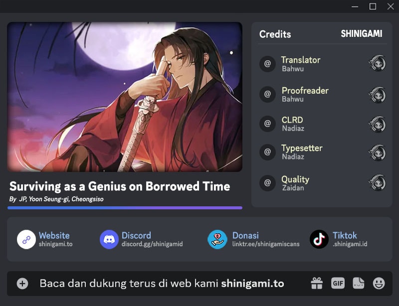 Halaman 1 dari Surviving As A Genius On Borrowed Time Chapter 91