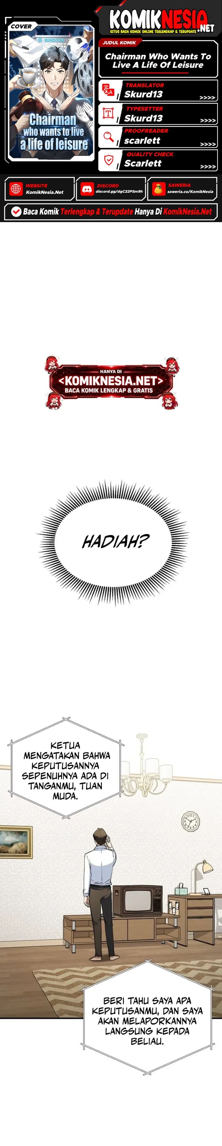 Halaman 1 dari The Chairman Who Just Wants to Slack Off Chapter 2