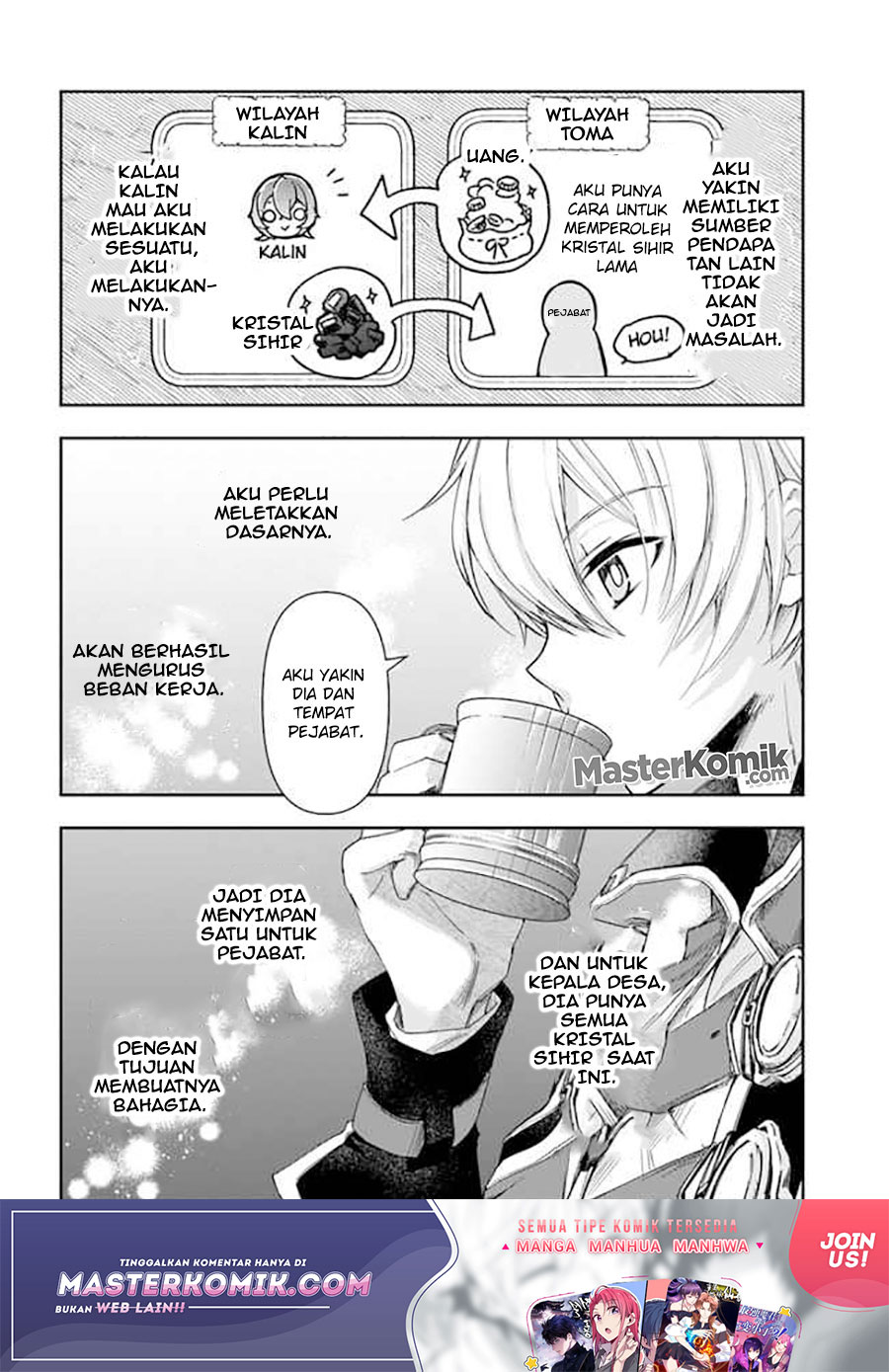 Halaman 15 dari Henkyou no Renkinjutsushi: Imasara Yosan Zero no Shokuba ni Modoru Toka Mou Muri Chapter 4