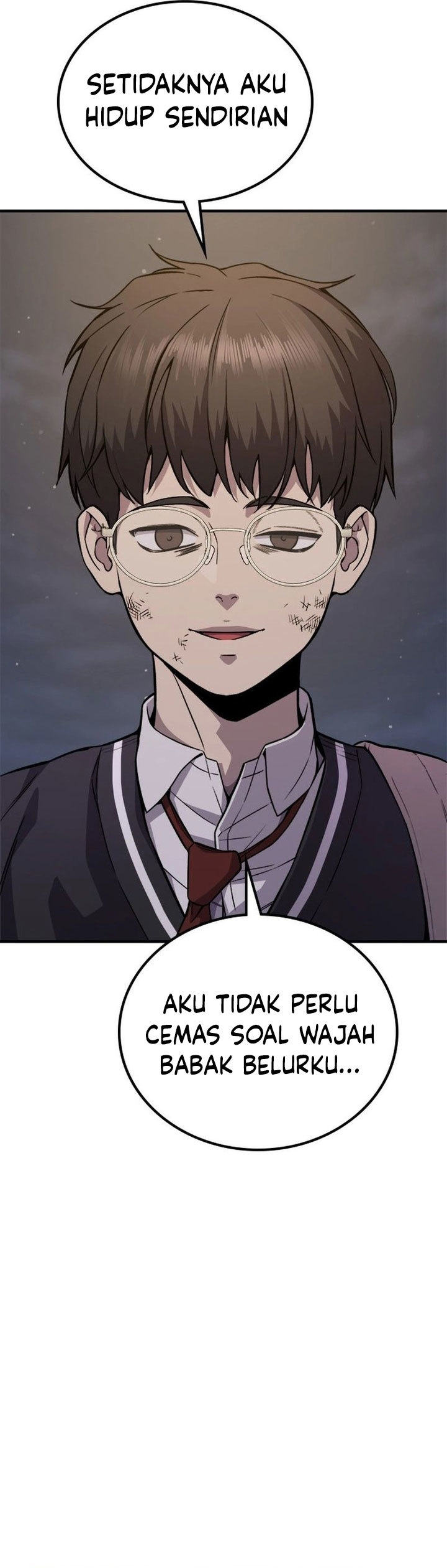 Halaman 100 dari The Hero Is Beating Up the Bullies Chapter 1