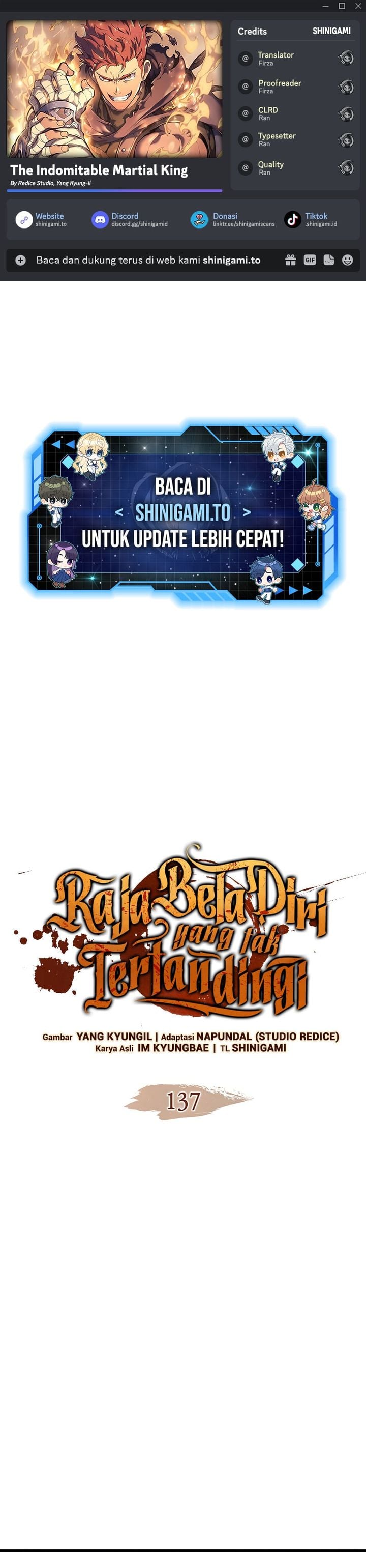 Halaman 1 dari The Indomitable Martial King Chapter 137