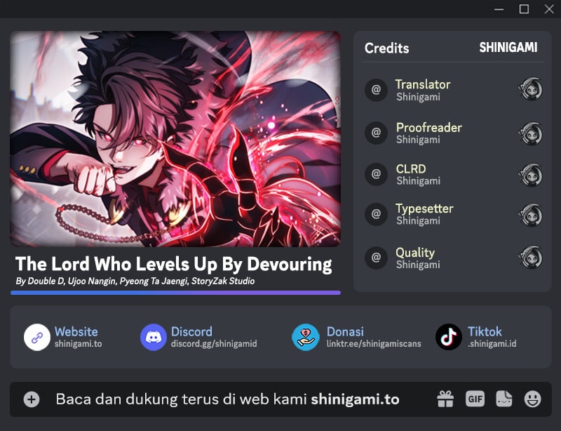 Halaman 1 dari The Lord Who Levels up by Devouring Chapter 13