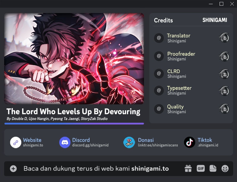 Halaman 1 dari The Lord Who Levels up by Devouring Chapter 15