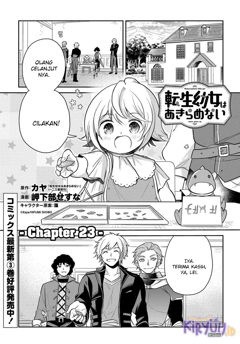 Halaman 2 dari Tensei Youjo wa Akiramenai Chapter 23