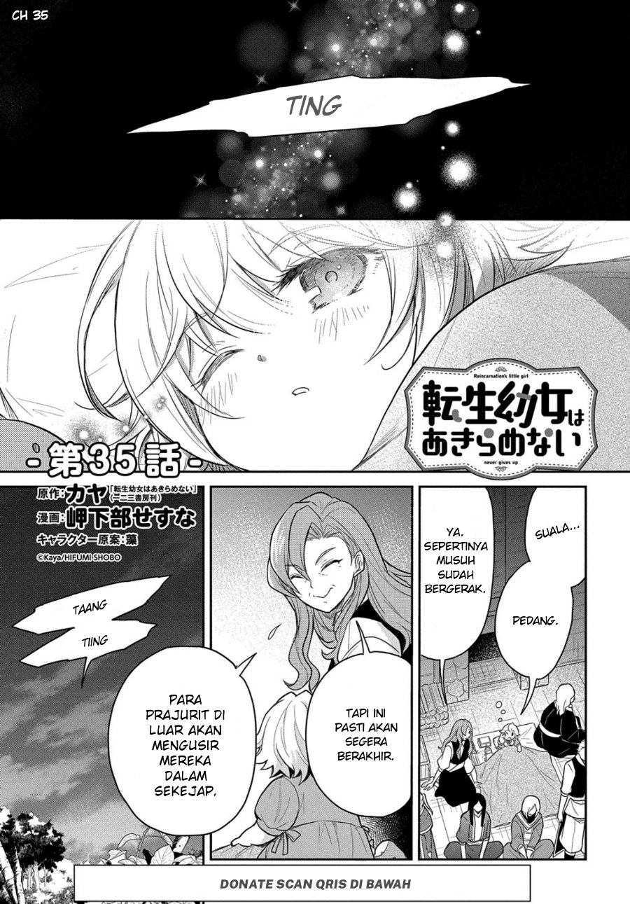 Halaman 1 dari Tensei Youjo wa Akiramenai Chapter 35