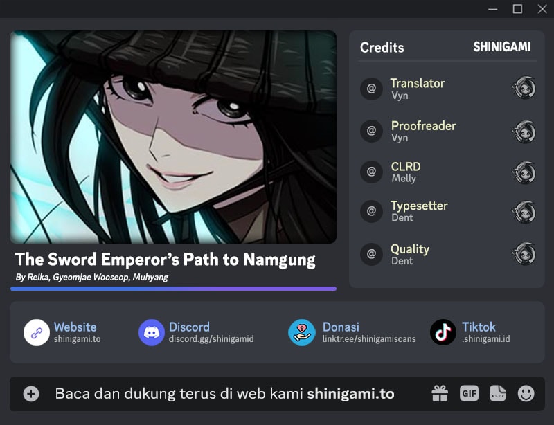 Halaman 1 dari The Sword Emperor's Path to Namgung Chapter 11