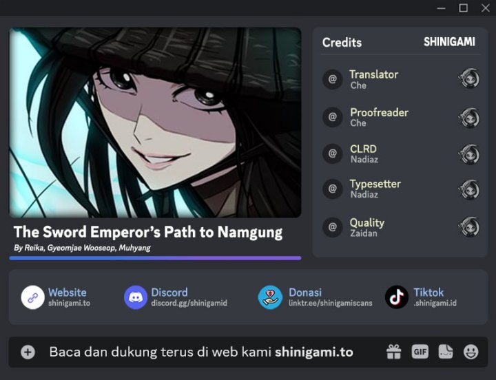 Halaman 1 dari The Sword Emperor's Path to Namgung Chapter 20