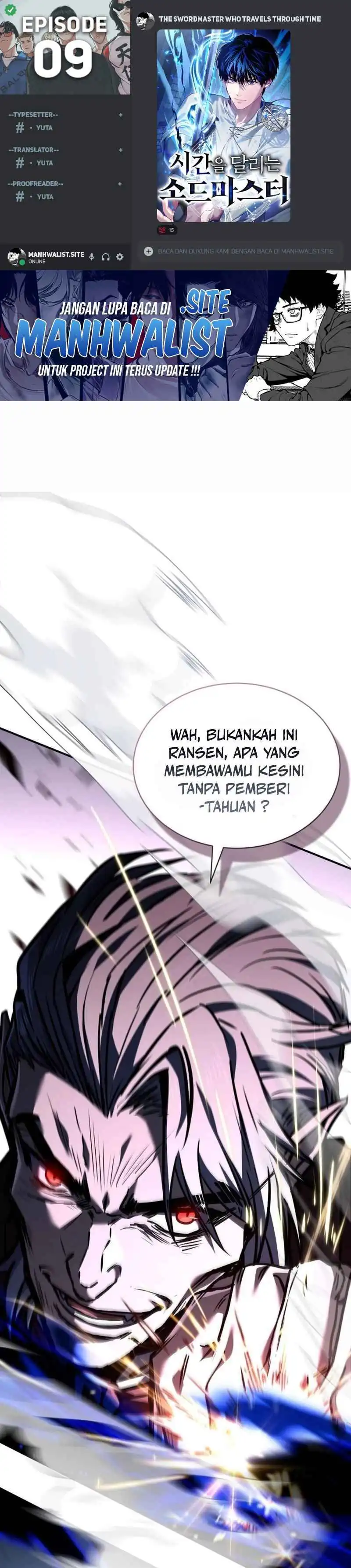 Halaman 1 dari The Swordmaster Who Travels Through Time Chapter 9