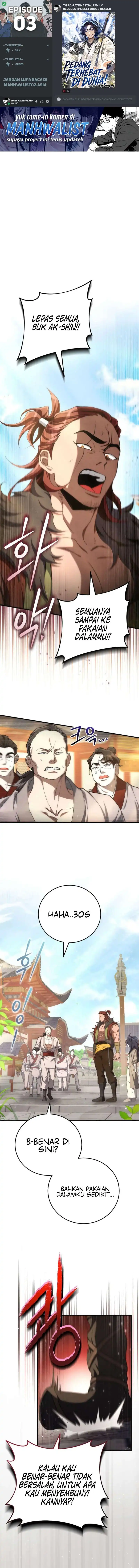 Halaman 1 dari Third-Rate Martial Family Becomes the Best Under Heaven Chapter 3