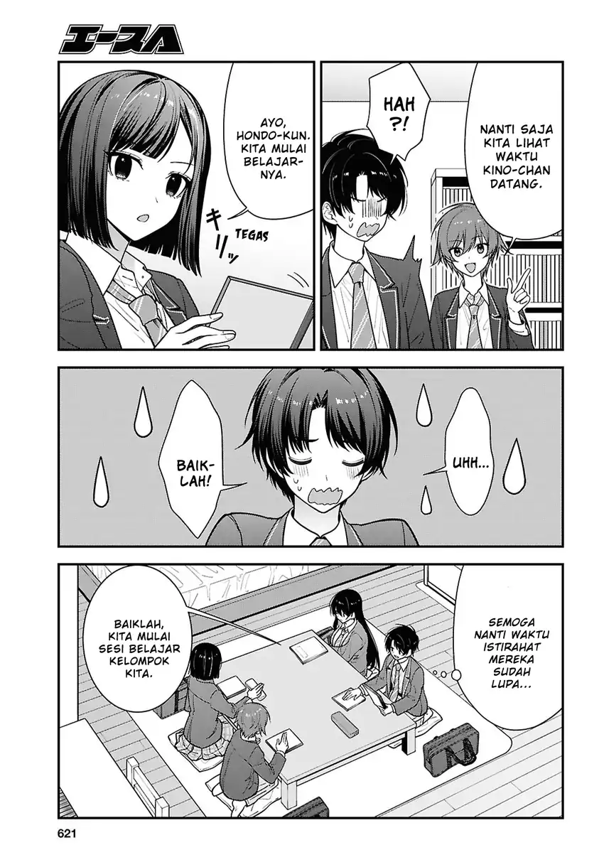 Tonari no Seki no Yankee Shimizu-san ga Kami o Kuroku Sometekita chapter 19 halaman 13