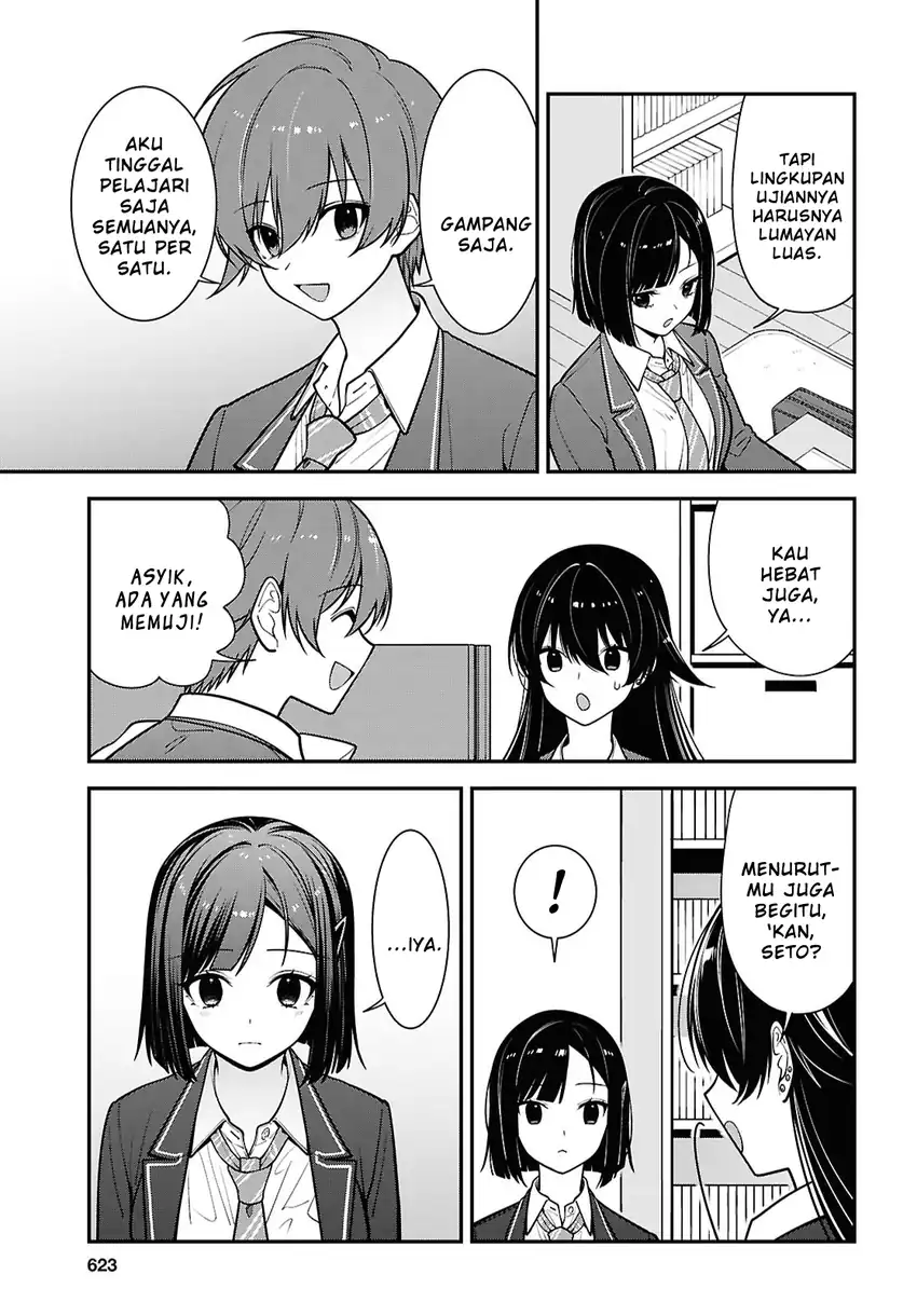 Tonari no Seki no Yankee Shimizu-san ga Kami o Kuroku Sometekita chapter 19 halaman 15