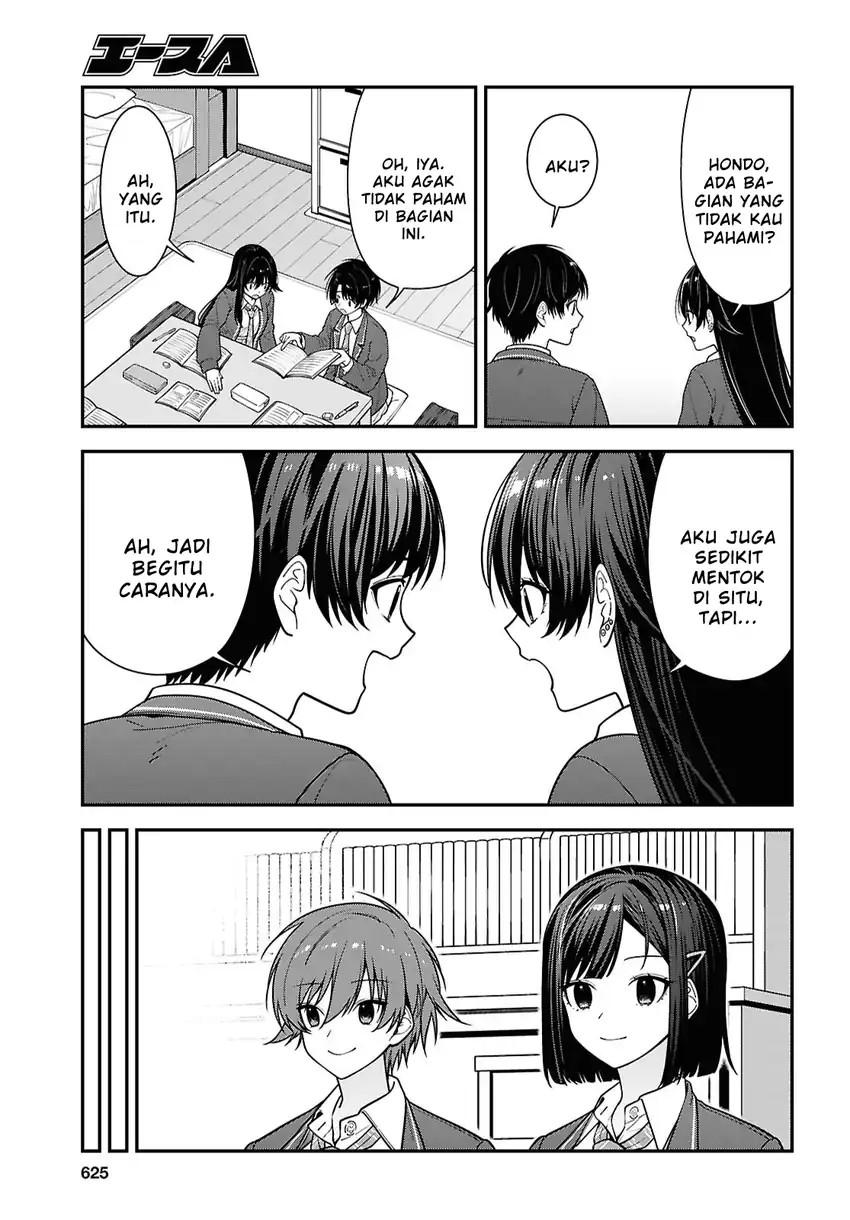 Tonari no Seki no Yankee Shimizu-san ga Kami o Kuroku Sometekita chapter 19 halaman 17