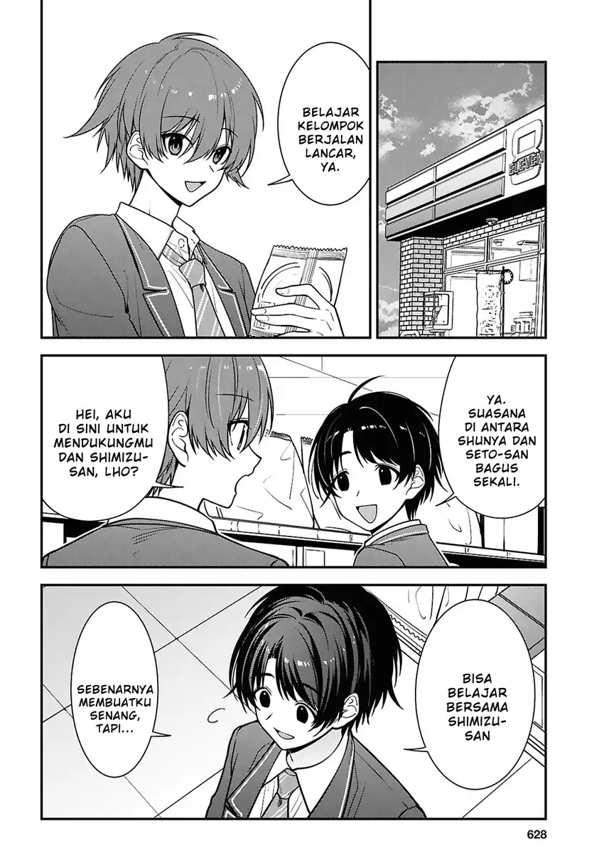 Tonari no Seki no Yankee Shimizu-san ga Kami o Kuroku Sometekita chapter 19 halaman 20