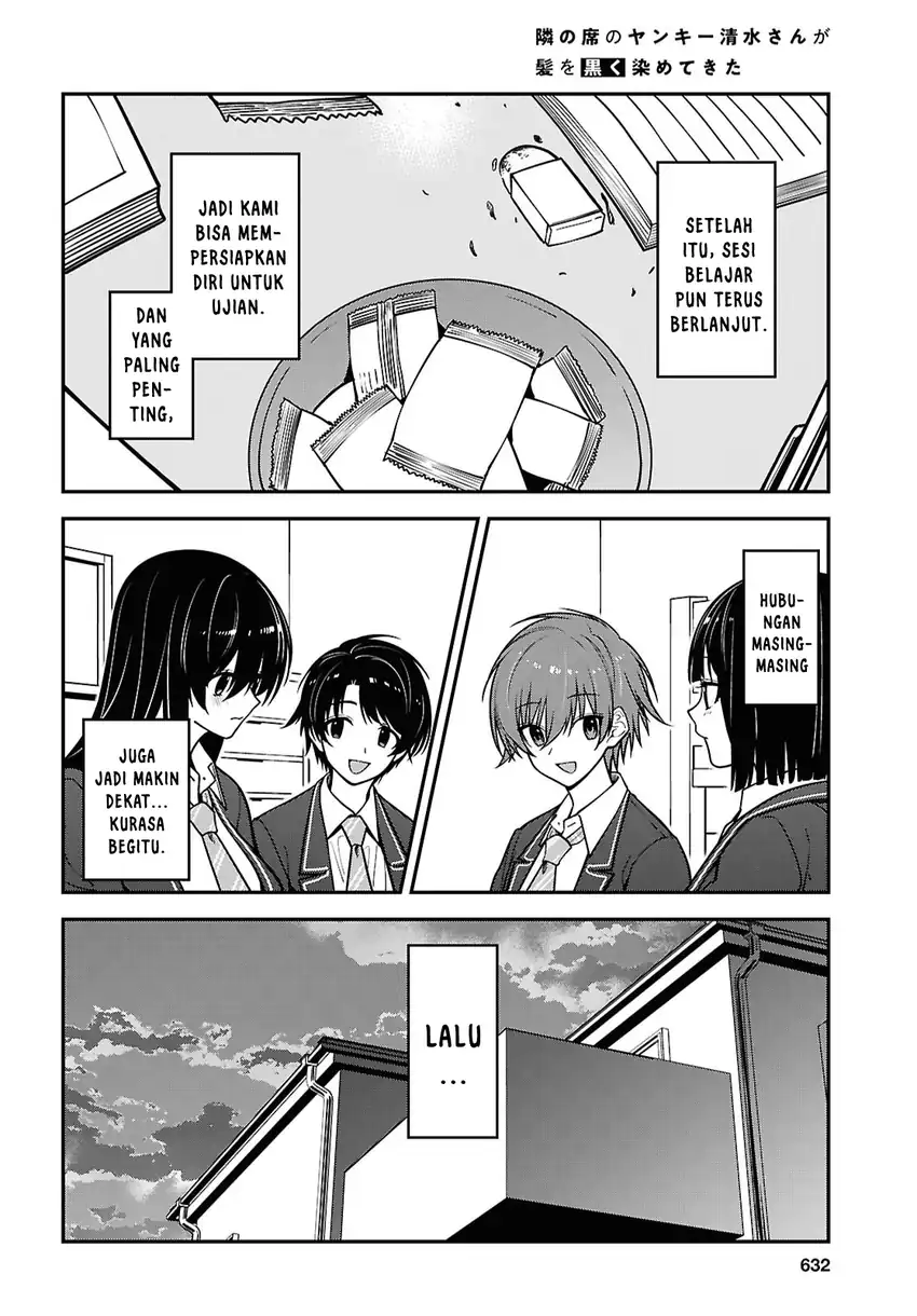 Tonari no Seki no Yankee Shimizu-san ga Kami o Kuroku Sometekita chapter 19 halaman 24