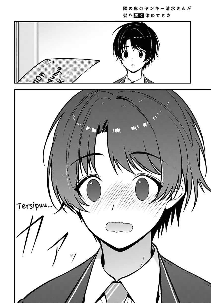 Tonari no Seki no Yankee Shimizu-san ga Kami o Kuroku Sometekita chapter 19 halaman 29