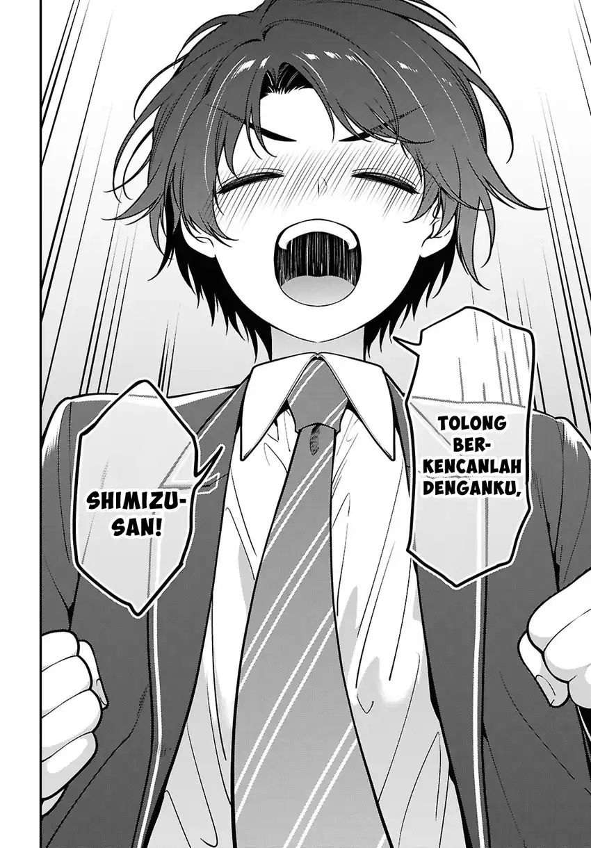 Tonari no Seki no Yankee Shimizu-san ga Kami o Kuroku Sometekita chapter 19 halaman 31