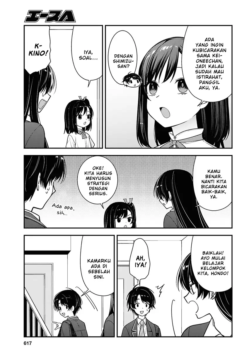 Tonari no Seki no Yankee Shimizu-san ga Kami o Kuroku Sometekita chapter 19 halaman 9