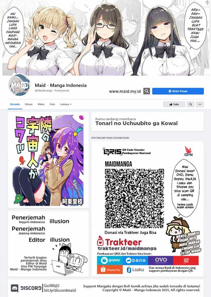 Halaman 2 dari Tonari no Uchuubito ga Kowai Chapter 2