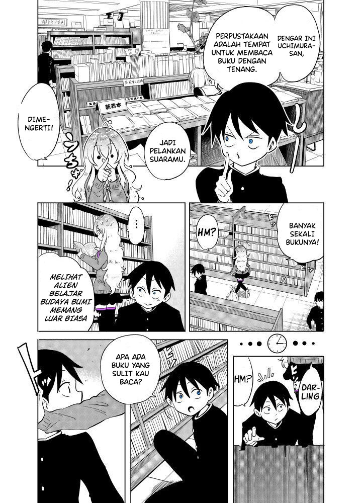 Halaman 1 dari Tonari no Uchuubito ga Kowai Chapter 26