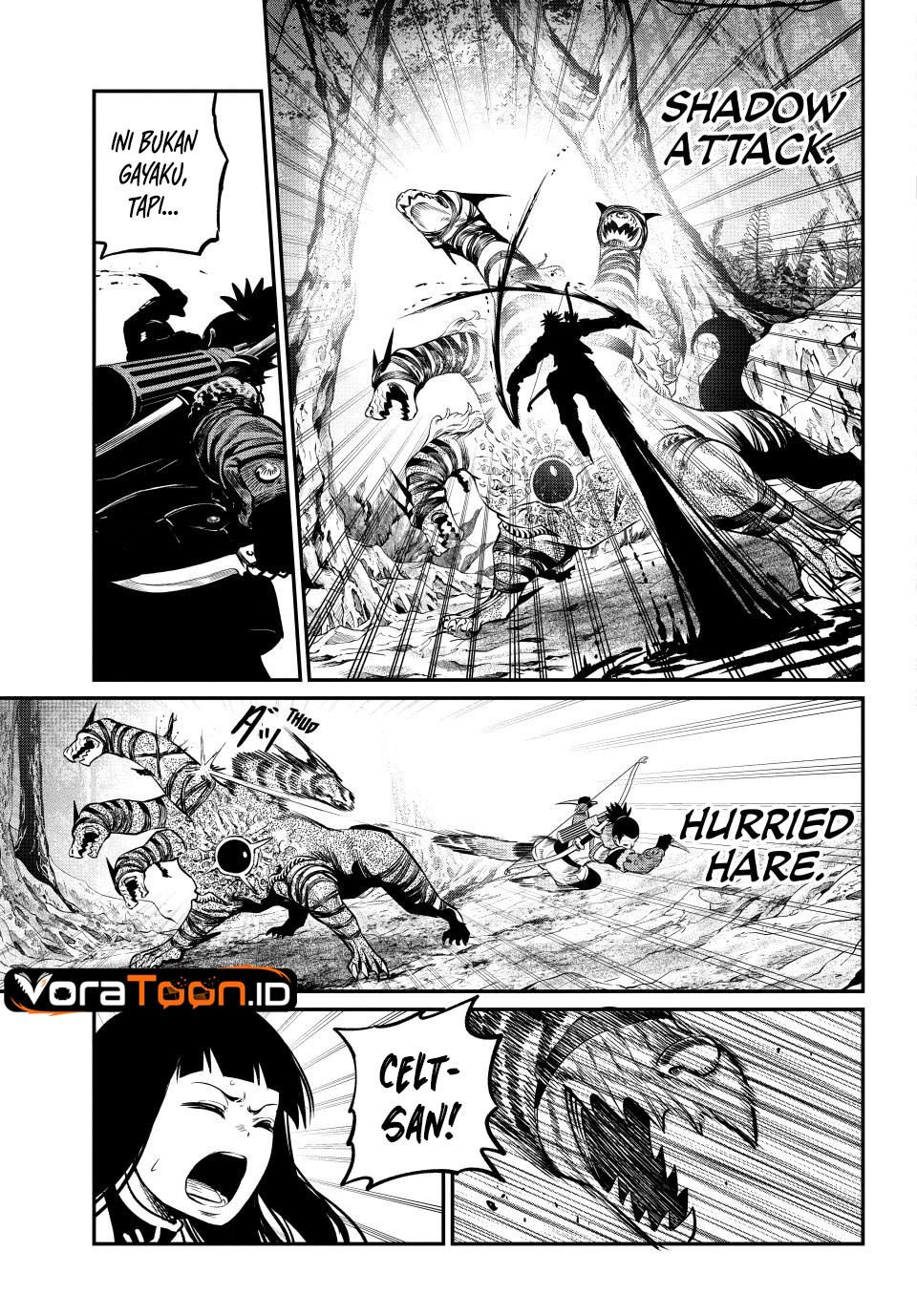 Halaman 14 dari Tsuihou Sareta Tenshou Juu Kishi wa Game Chishiki de Musou Suru Chapter 178