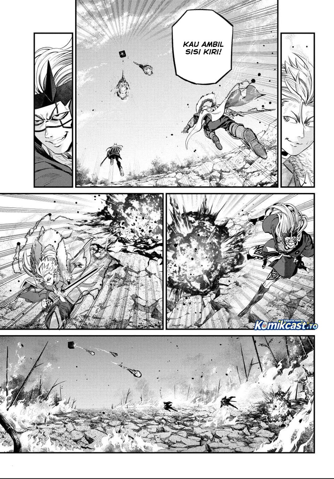Halaman 4 dari Tsuihou Sareta Tenshou Juu Kishi wa Game Chishiki de Musou Suru Chapter 165