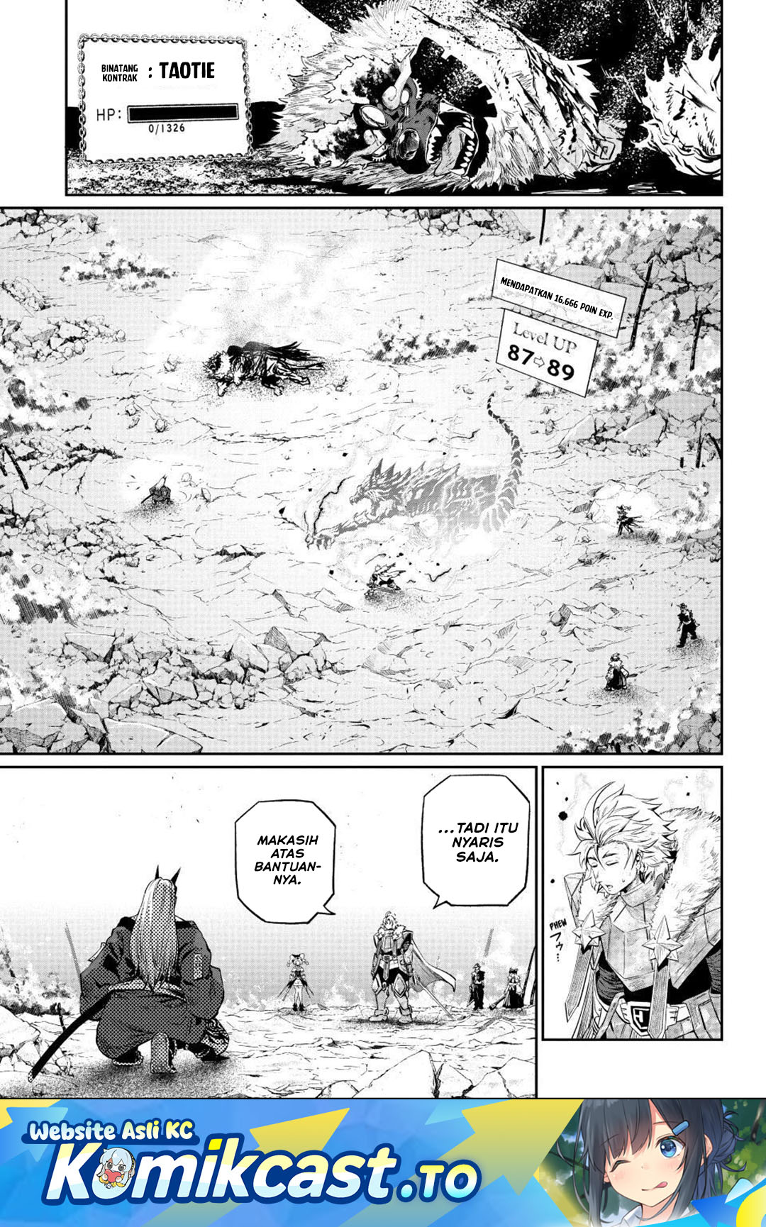 Halaman 2 dari Tsuihou Sareta Tenshou Juu Kishi wa Game Chishiki de Musou Suru Chapter 166