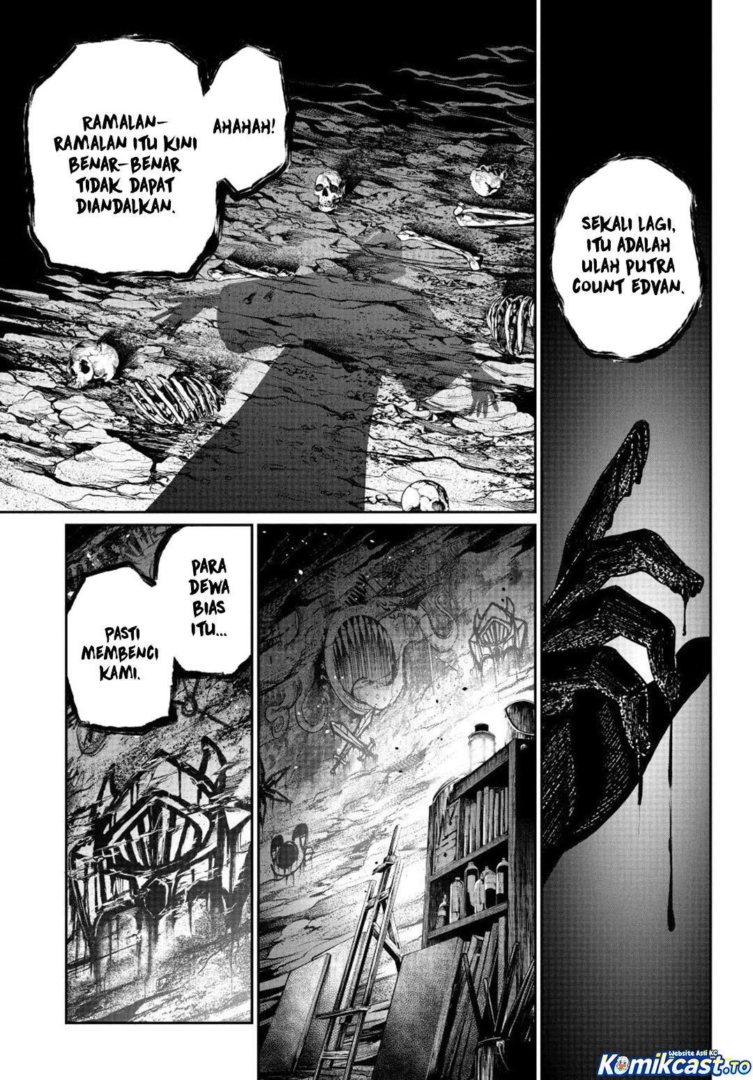 Halaman 12 dari Tsuihou Sareta Tenshou Juu Kishi wa Game Chishiki de Musou Suru Chapter 167
