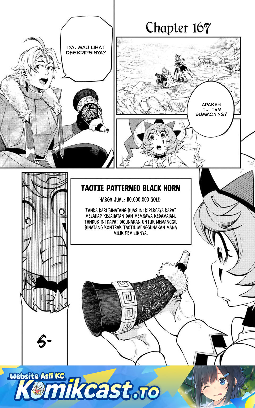 Halaman 2 dari Tsuihou Sareta Tenshou Juu Kishi wa Game Chishiki de Musou Suru Chapter 167