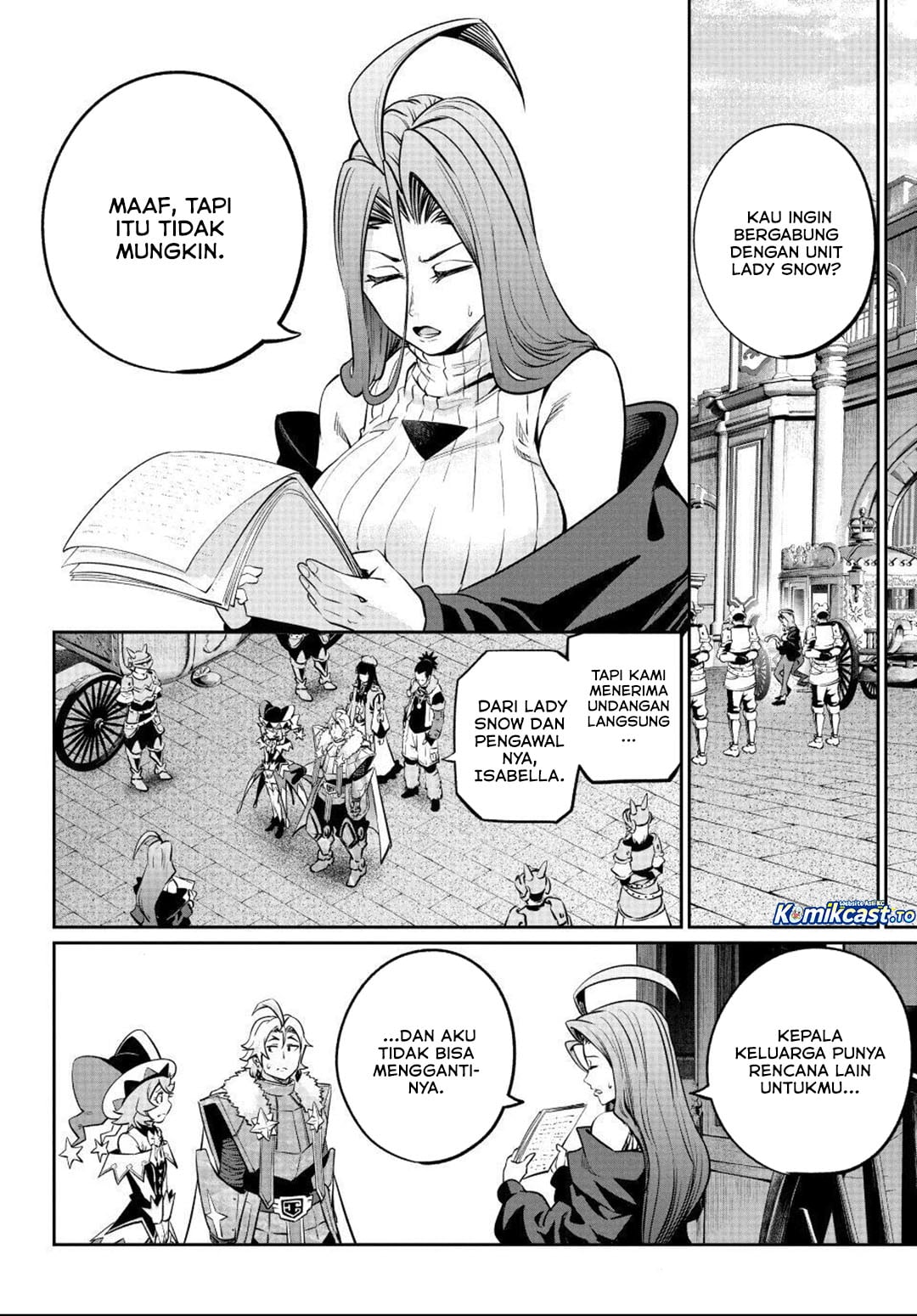 Halaman 10 dari Tsuihou Sareta Tenshou Juu Kishi wa Game Chishiki de Musou Suru Chapter 168
