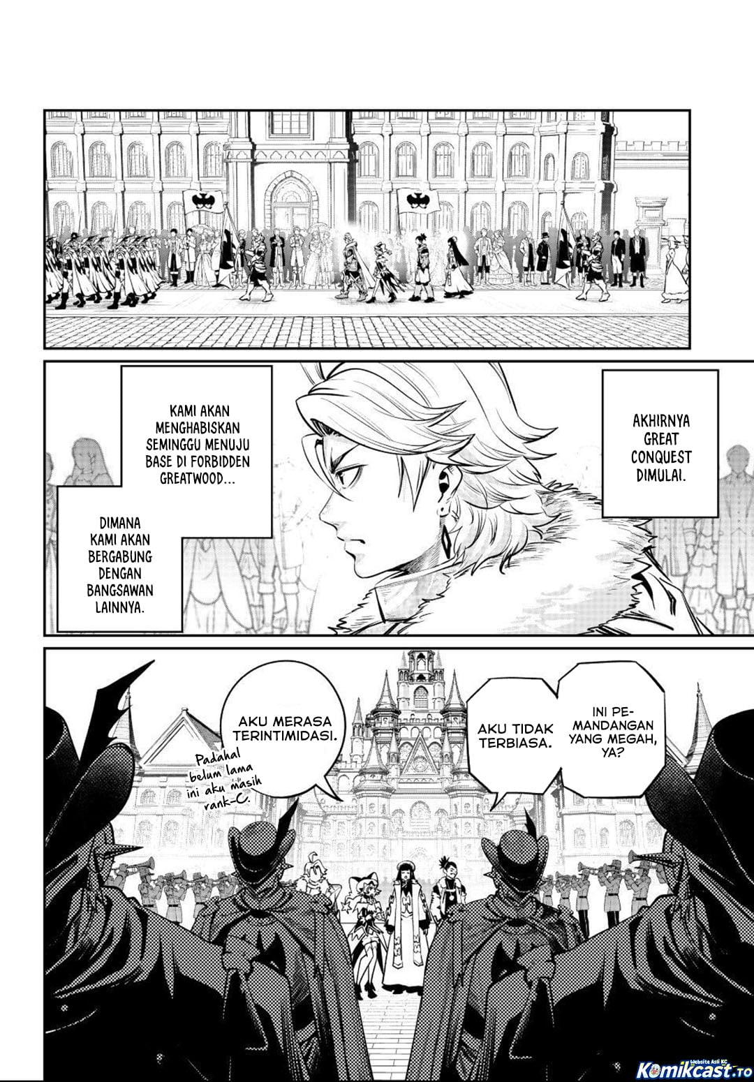 Halaman 4 dari Tsuihou Sareta Tenshou Juu Kishi wa Game Chishiki de Musou Suru Chapter 168