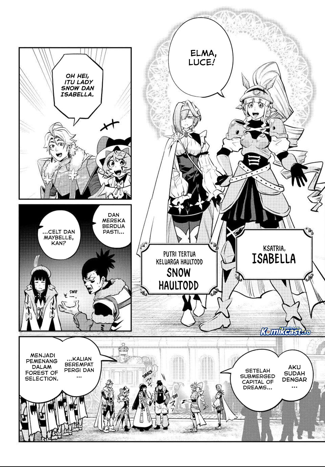 Halaman 6 dari Tsuihou Sareta Tenshou Juu Kishi wa Game Chishiki de Musou Suru Chapter 168