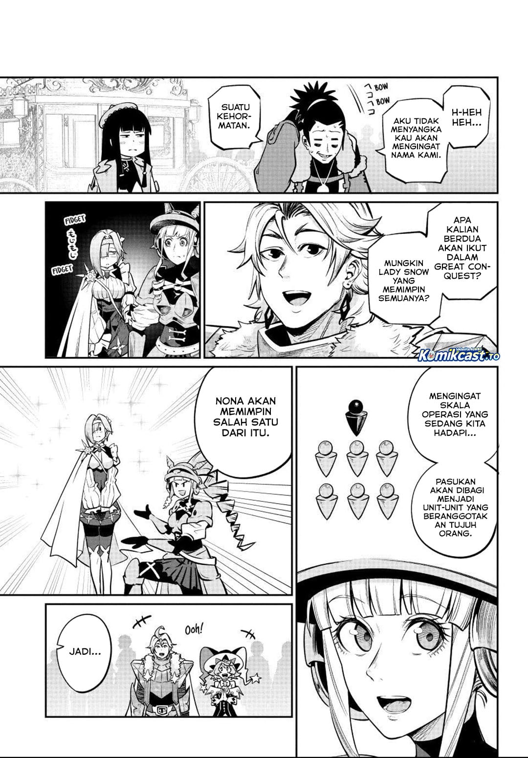 Halaman 7 dari Tsuihou Sareta Tenshou Juu Kishi wa Game Chishiki de Musou Suru Chapter 168