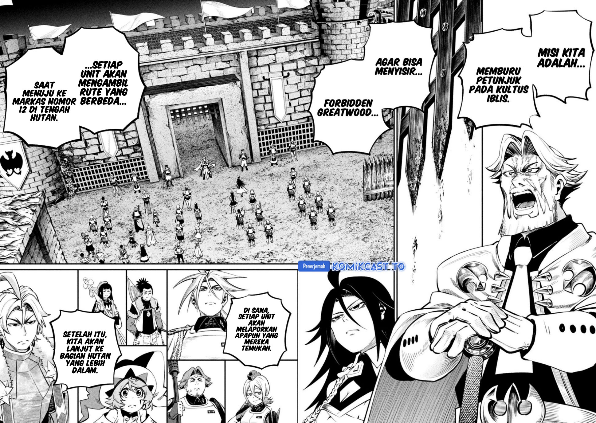 Halaman 11 dari Tsuihou Sareta Tenshou Juu Kishi wa Game Chishiki de Musou Suru Chapter 170