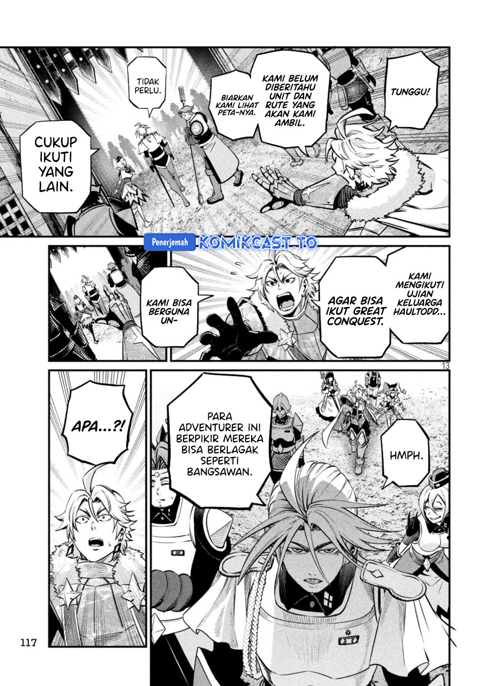 Halaman 13 dari Tsuihou Sareta Tenshou Juu Kishi wa Game Chishiki de Musou Suru Chapter 170