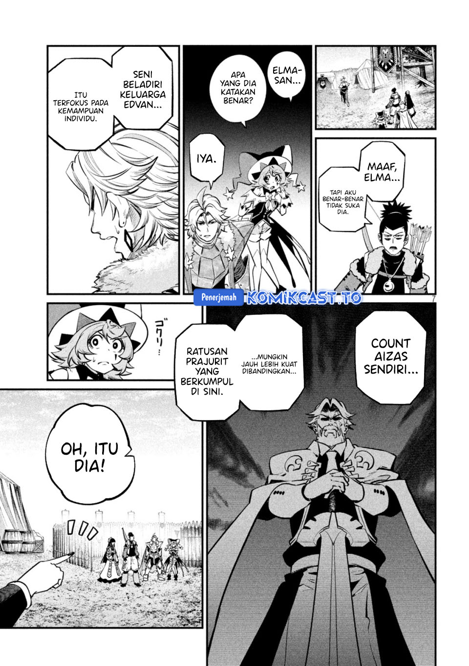 Halaman 8 dari Tsuihou Sareta Tenshou Juu Kishi wa Game Chishiki de Musou Suru Chapter 170