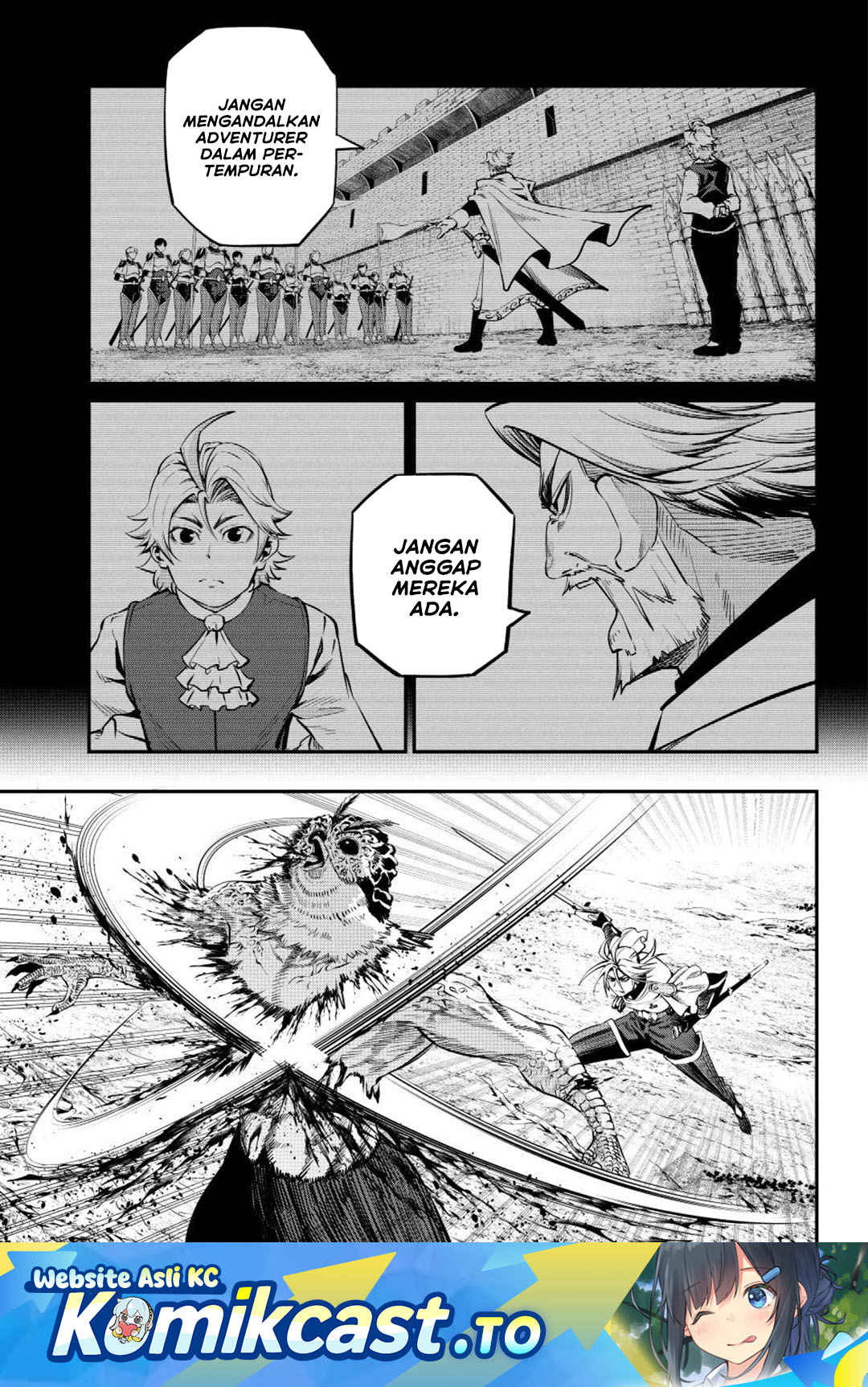Halaman 2 dari Tsuihou Sareta Tenshou Juu Kishi wa Game Chishiki de Musou Suru Chapter 172