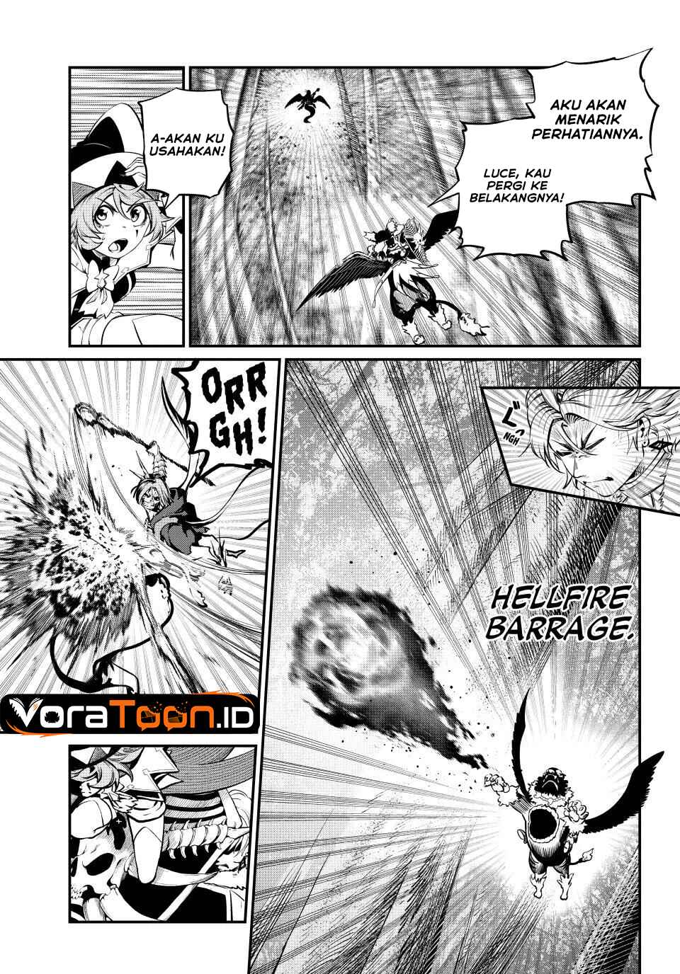 Halaman 4 dari Tsuihou Sareta Tenshou Juu Kishi wa Game Chishiki de Musou Suru Chapter 176