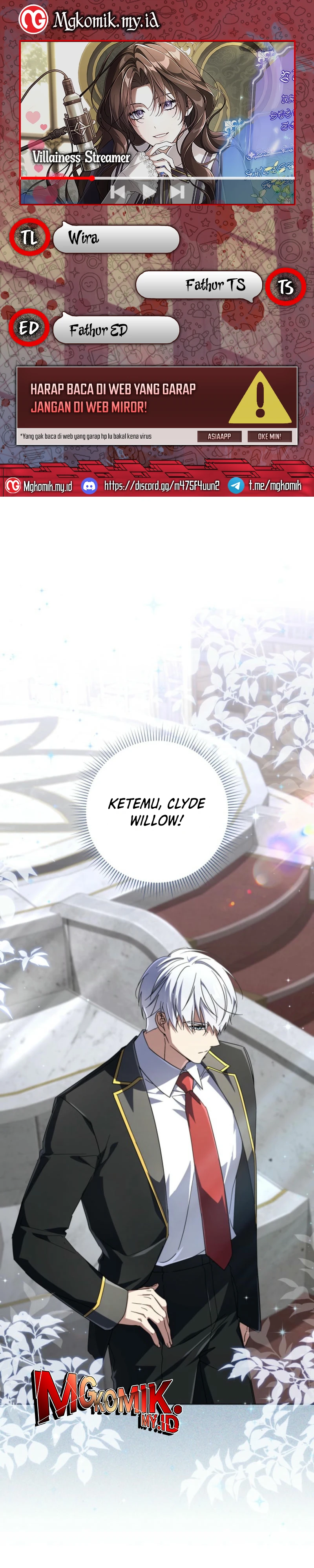 Halaman 1 dari Villainess Streamer Chapter 14