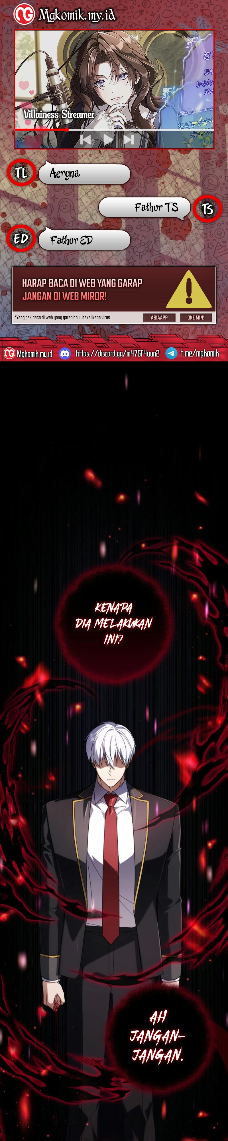 Halaman 1 dari Villainess Streamer Chapter 15