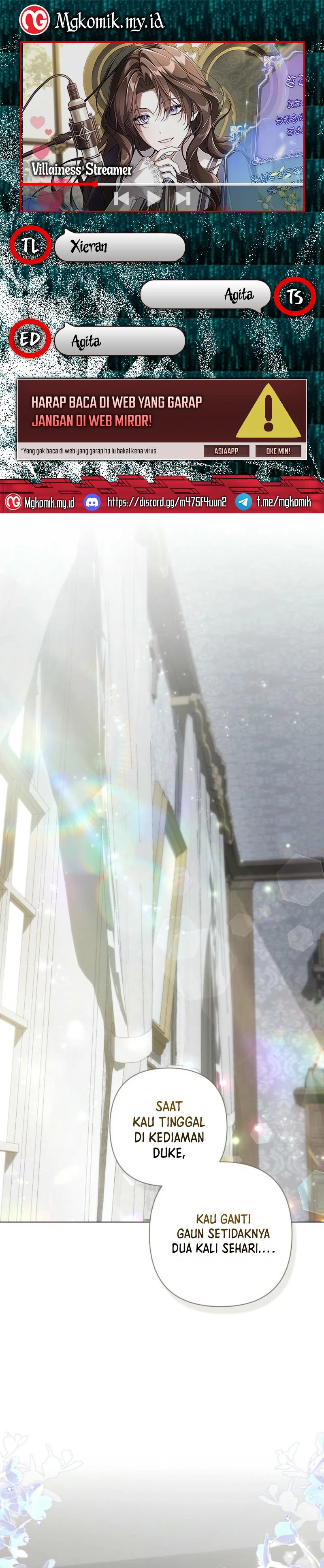 Halaman 1 dari Villainess Streamer Chapter 17