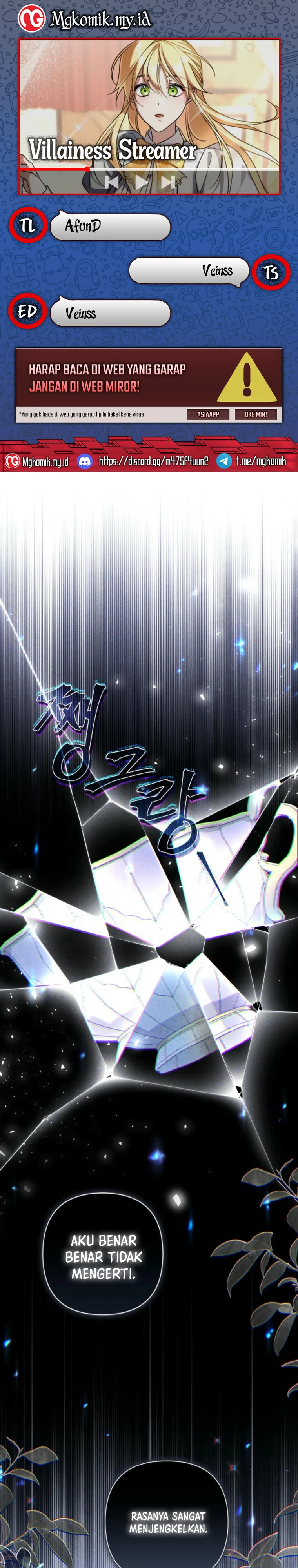 Halaman 1 dari Villainess Streamer Chapter 19