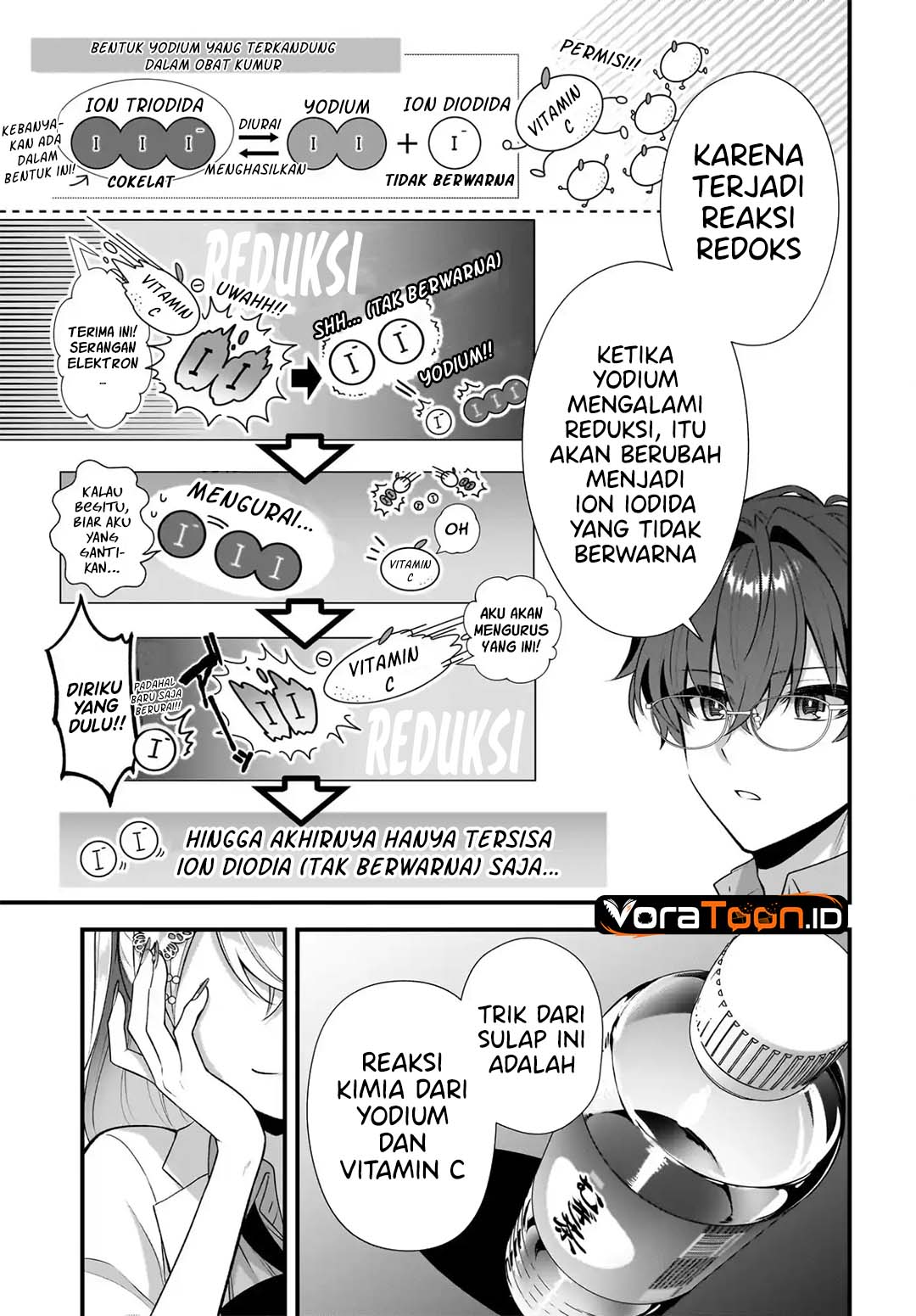 Halaman 18 dari Yotte, Hatsukoi wa Shoumei sareta. Delta to Gamma no Rigakubu Note Chapter 4