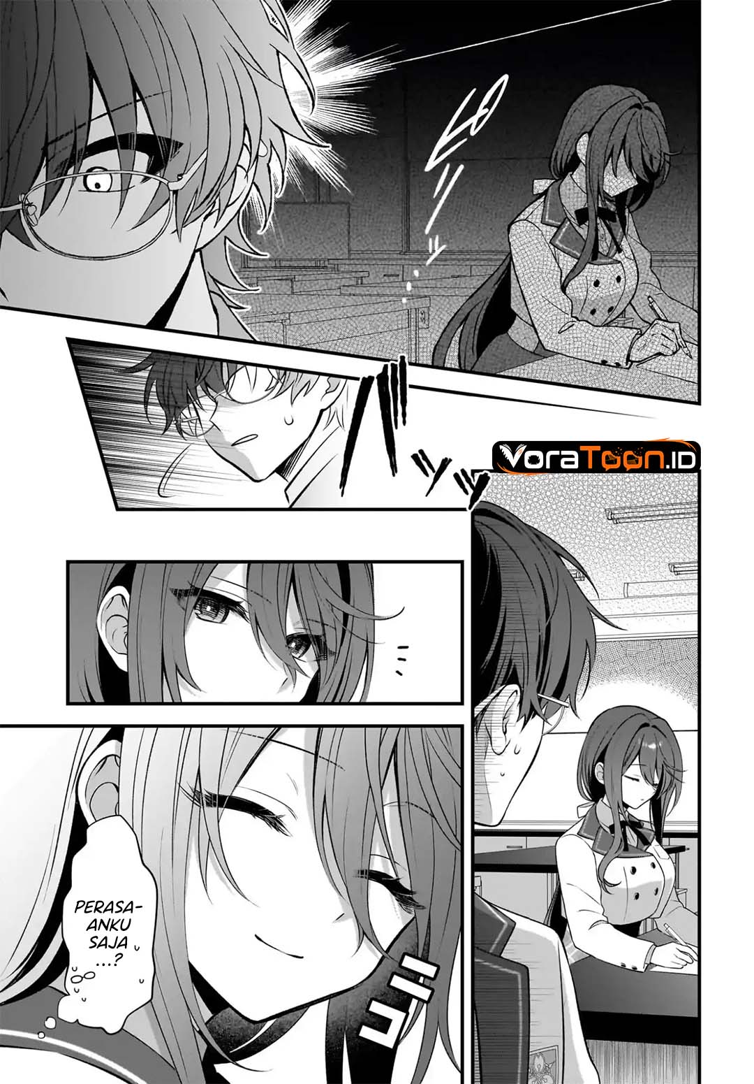 Halaman 26 dari Yotte, Hatsukoi wa Shoumei sareta. Delta to Gamma no Rigakubu Note Chapter 4