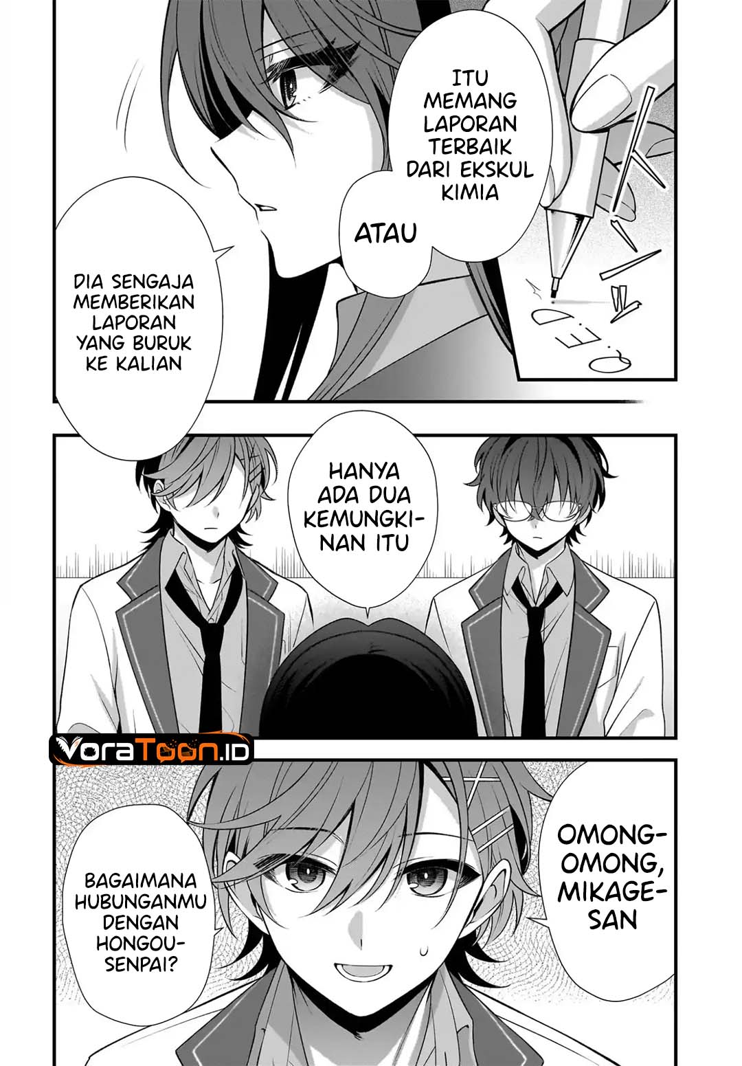 Halaman 35 dari Yotte, Hatsukoi wa Shoumei sareta. Delta to Gamma no Rigakubu Note Chapter 4