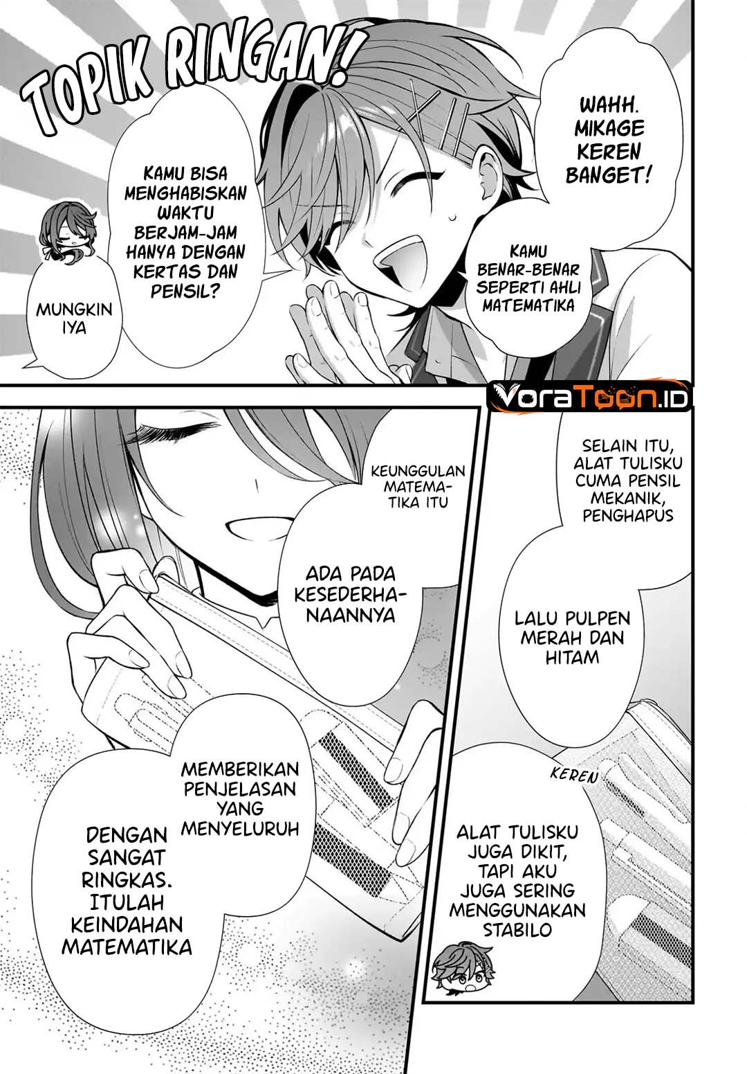 Halaman 38 dari Yotte, Hatsukoi wa Shoumei sareta. Delta to Gamma no Rigakubu Note Chapter 4